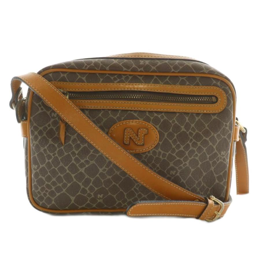 ニナリッチ NINA RICCI ショルダーバッグ PVC レザー ジラフ柄 総柄