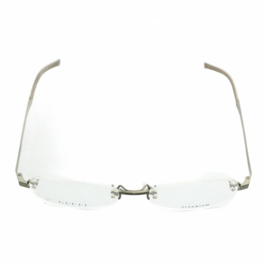 GUCCI チタン眼鏡　レア GUCCI（グッチ） 眼鏡 メガネ 度なし チタンフレーム オーバル