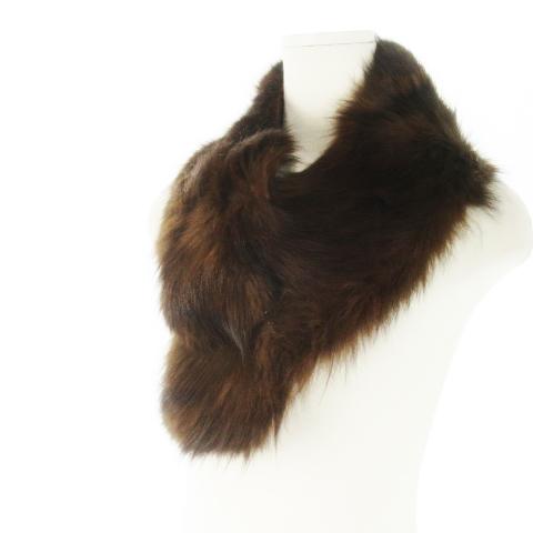 ノーブランド ファーティペット ラビット 毛皮 和装 焦げ茶 ダーク