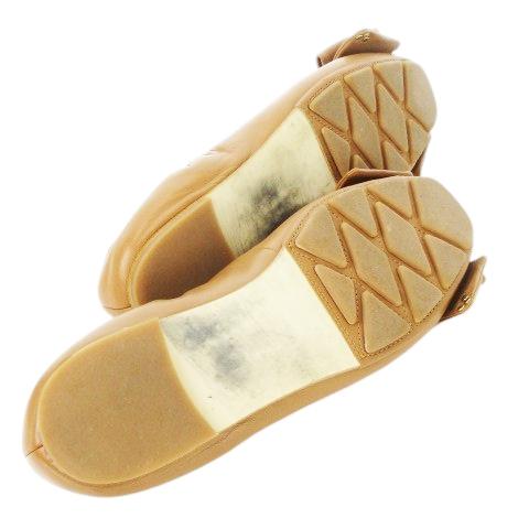 トリーバーチ　ベージュフラットシューズ TORY BURCH（トリーバーチ） バレエシューズ フラットパンプス レザー