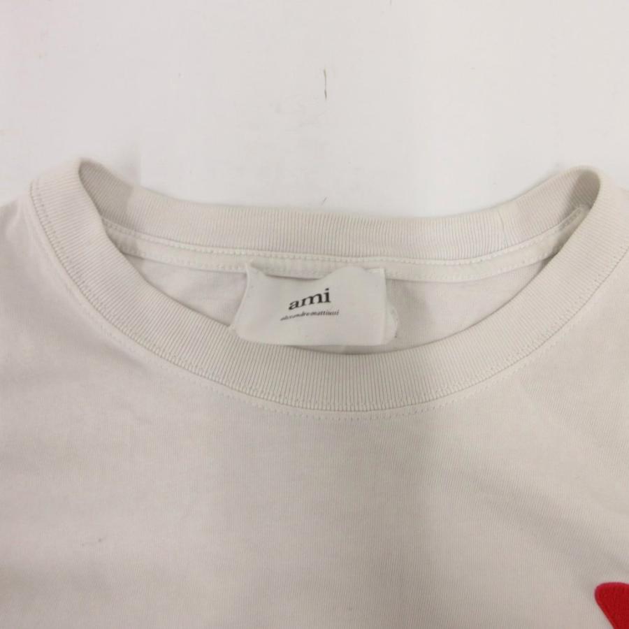 アミ アレクサンドル マテュッシ Tシャツ 半袖 グレー 灰色 ハートロゴ刺繍 アミ アレクサンドル マテュッシ ami alexandre mattiussi Tシャツ