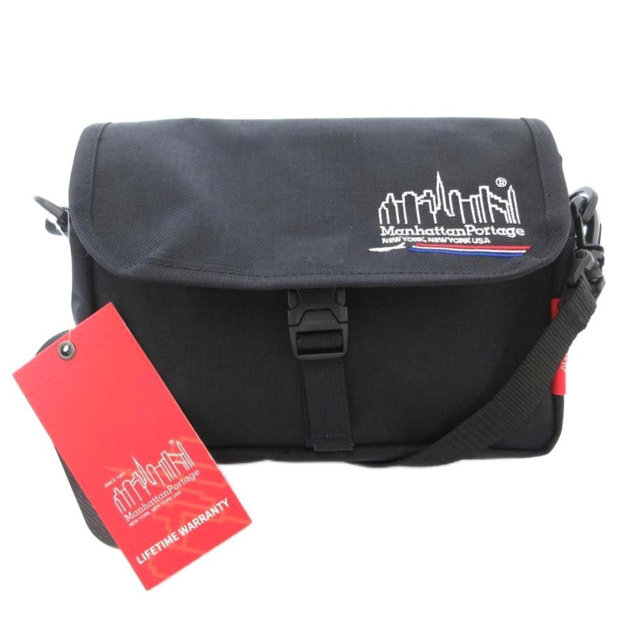 【中古】未使用品 マンハッタンポーテージ タグ付き JALオリジナル コーデュラ ショルダーバッグ ロゴ 黒 Manhattan Portage（マンハッタンポーテージ） 未使用品 タグ付き JAL