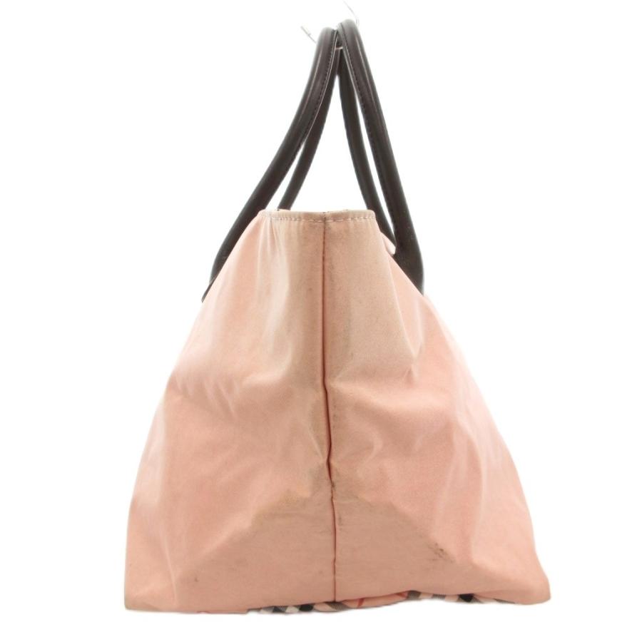 【美品】BURBERRY BLUE LABEL トートバッグ ベージュ ピンク BURBERRY BLUE LABEL（バーバリーブルーレーベル） トートバッグ ノバ