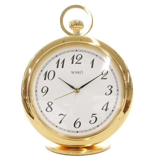 未使用品 ワコウ WAKO 箱付き 置時計 ウォッチ 白文字盤 クォーツ