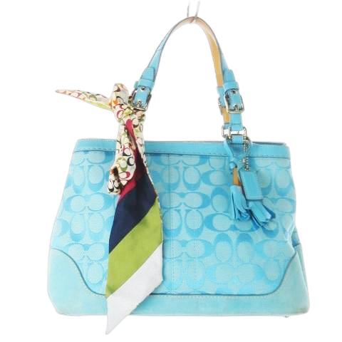 COACH（コーチ） ハンドバッグ キャンバス レザー 革 スエード