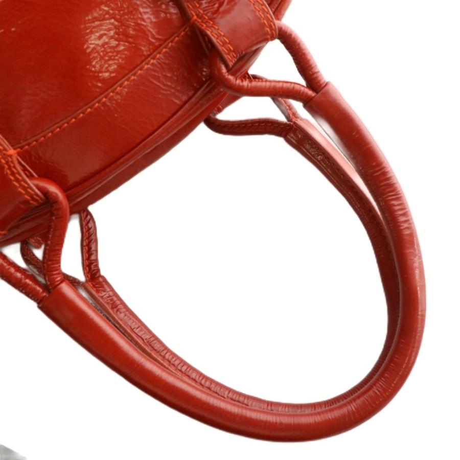 Bally（バリー） ハンドバッグ トート エナメル ロゴ ゴールド金具 赤