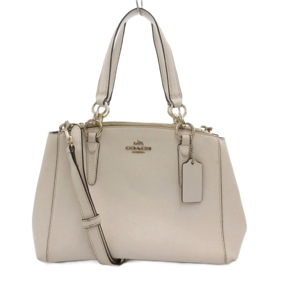 COACH（コーチ） ハンドバッグ ショルダー 2WAY レザー ロゴ 白