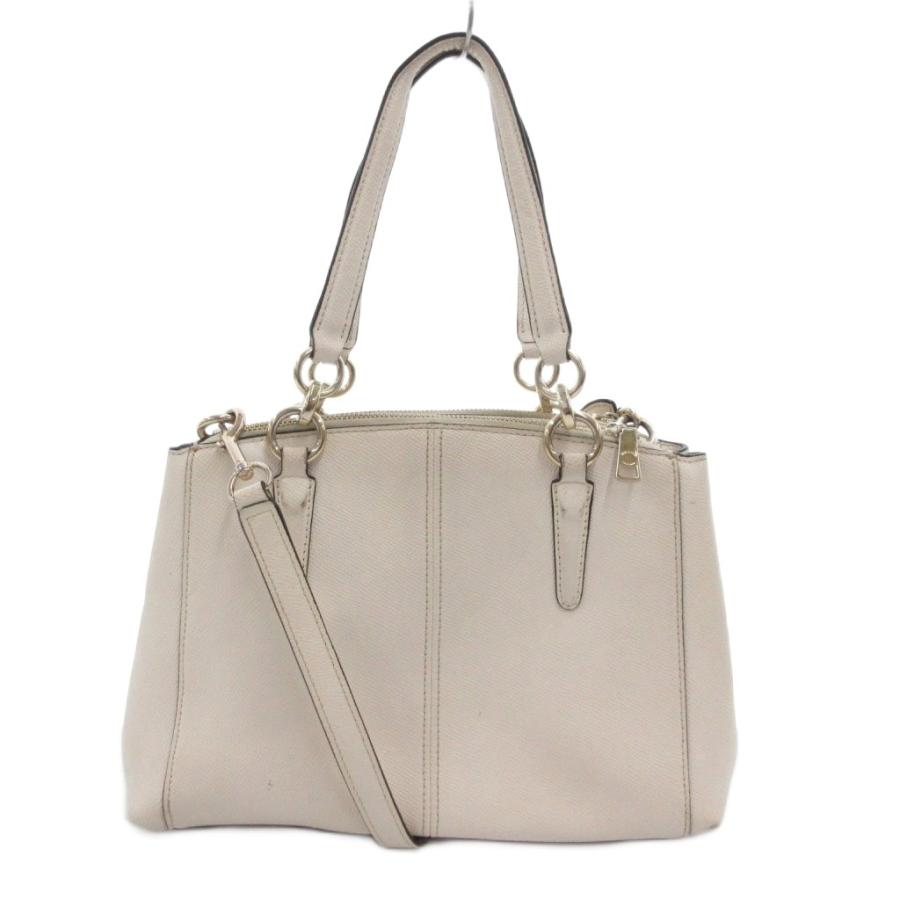 ハンドバッグ　コーチ　coach ホワイト 2way COACH（コーチ） ハンドバッグ ショルダー 2WAY レザー ロゴ 白