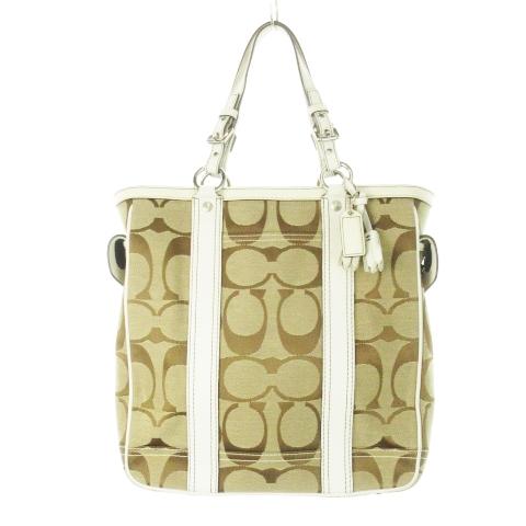 COACH（コーチ） トートバッグ キャンバス レザー 革 シグネチャー 