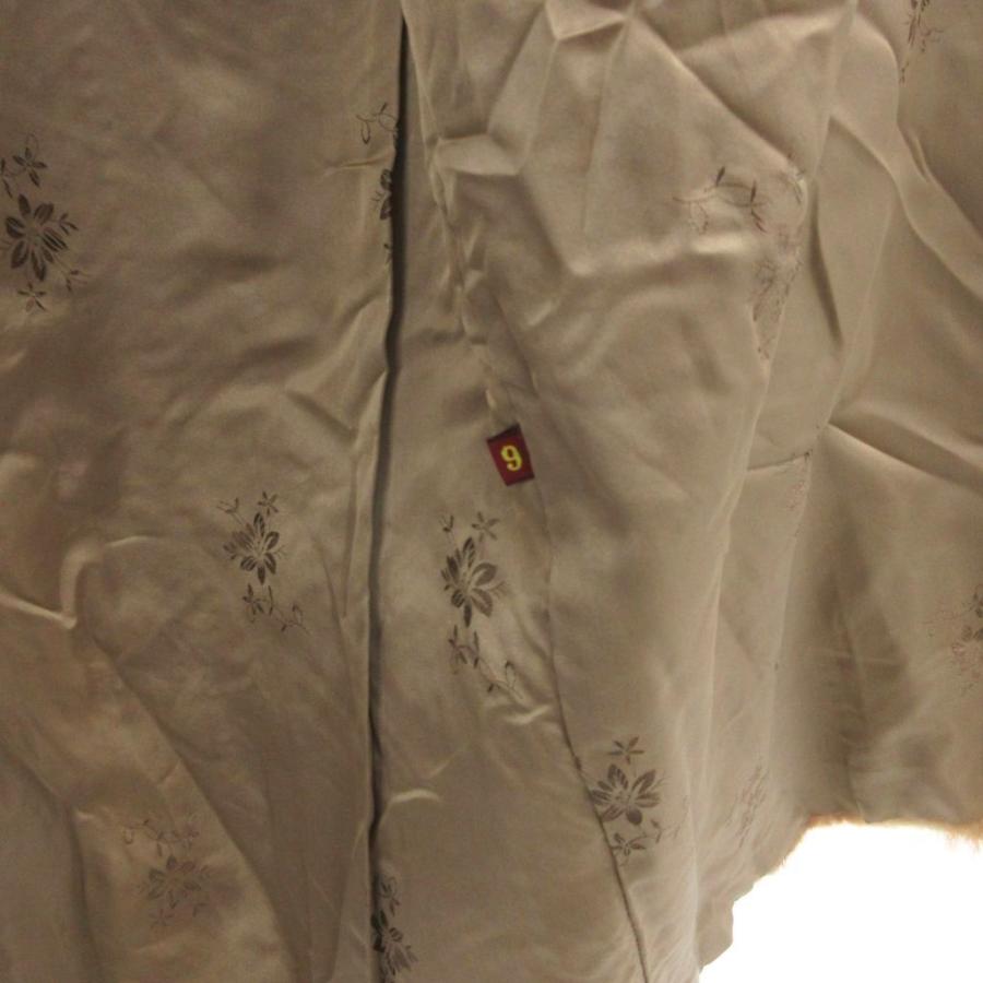 ファーコート 毛皮 ミンク ストライプ ショールカラー ミドル丈 9