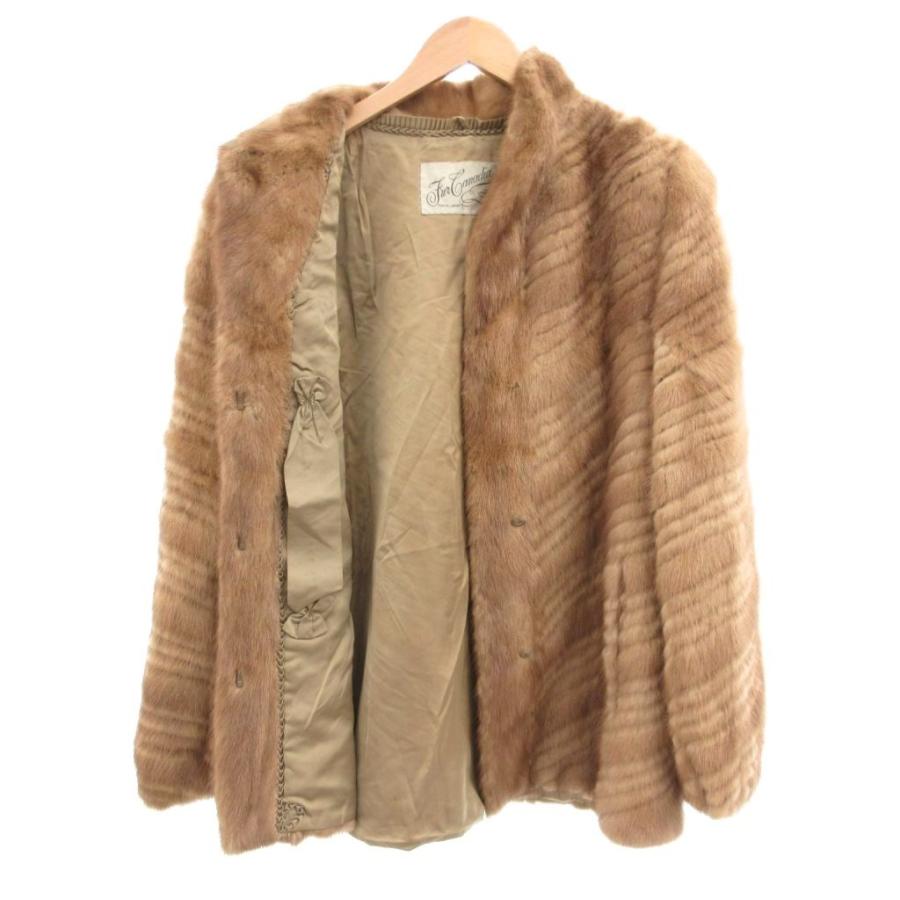 美品✨ミンクコート ライトブラウン 13号 毛皮コート FUR CANADIA ファーコート 毛皮 ミンク 13 ライトブラウン /JS □GY18