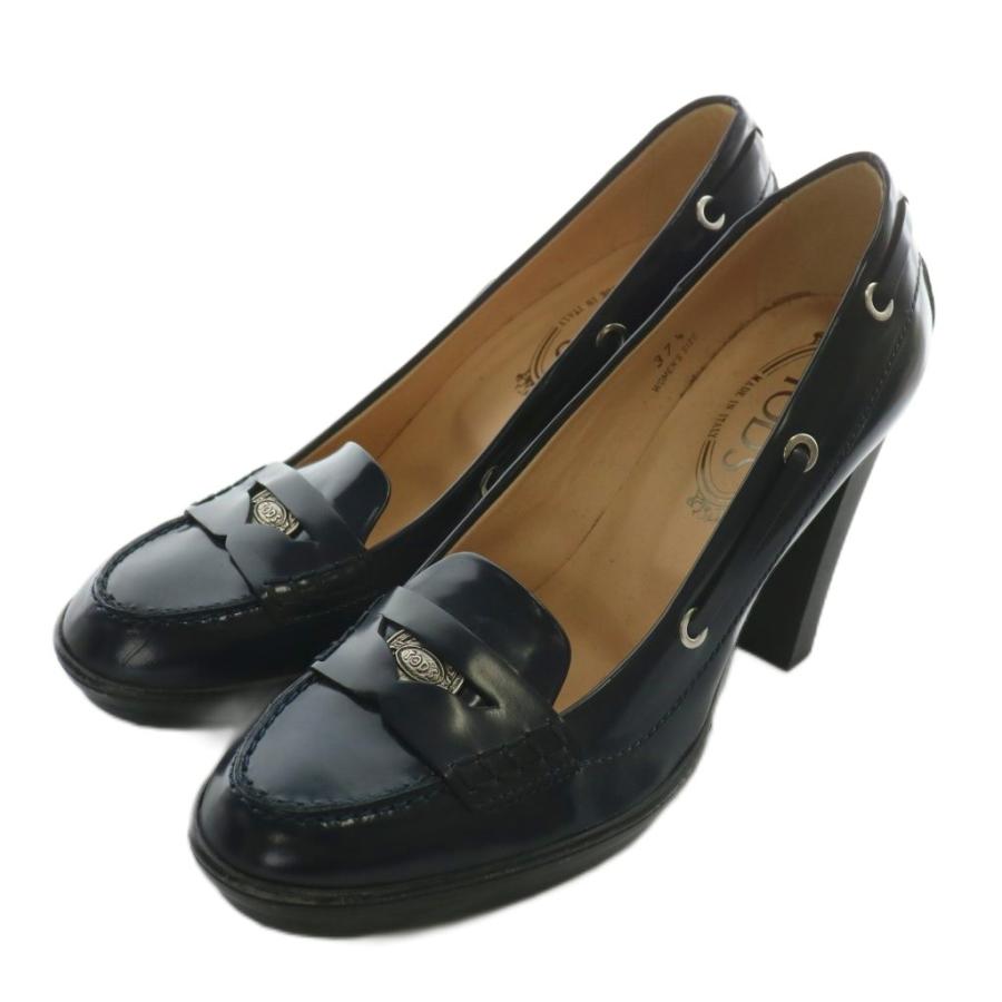 トッズ TOD'S パンプス コインローファー レザー ラウンドトゥ