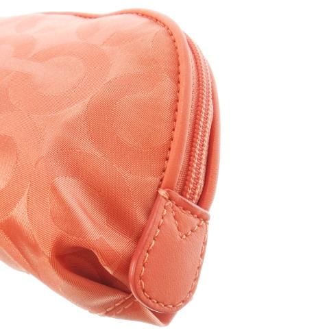 COACH（コーチ） ポーチ コスメ ペンシル ナイロン ジャカード レザー 