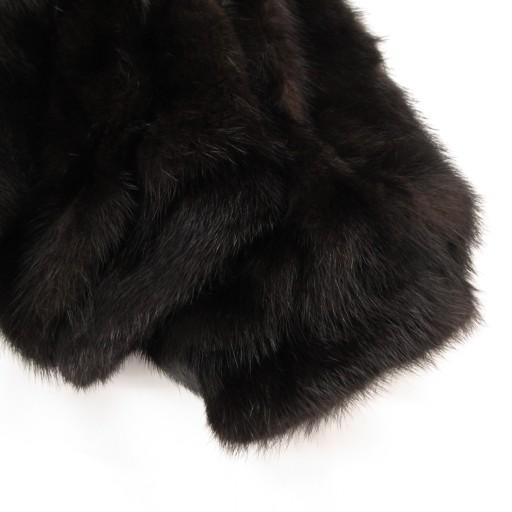 ノーブランド ファーコート 毛皮 ミンクファー ショート丈 13 黒