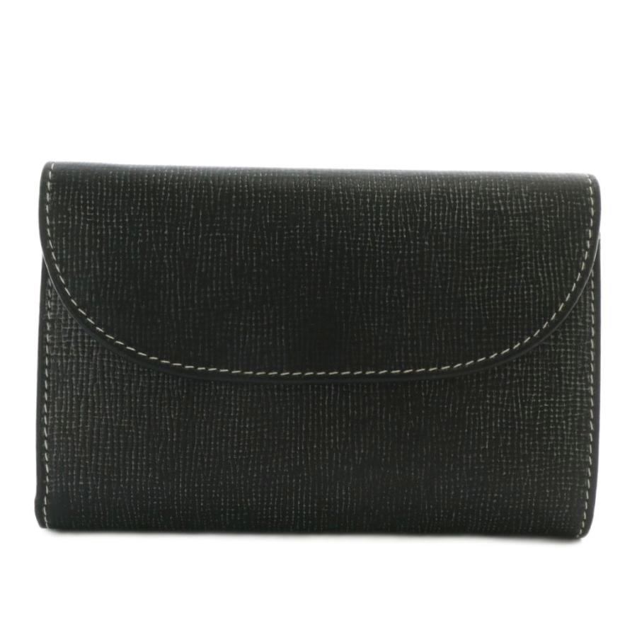 ホワイトハウスコックス黒三つ折り財布