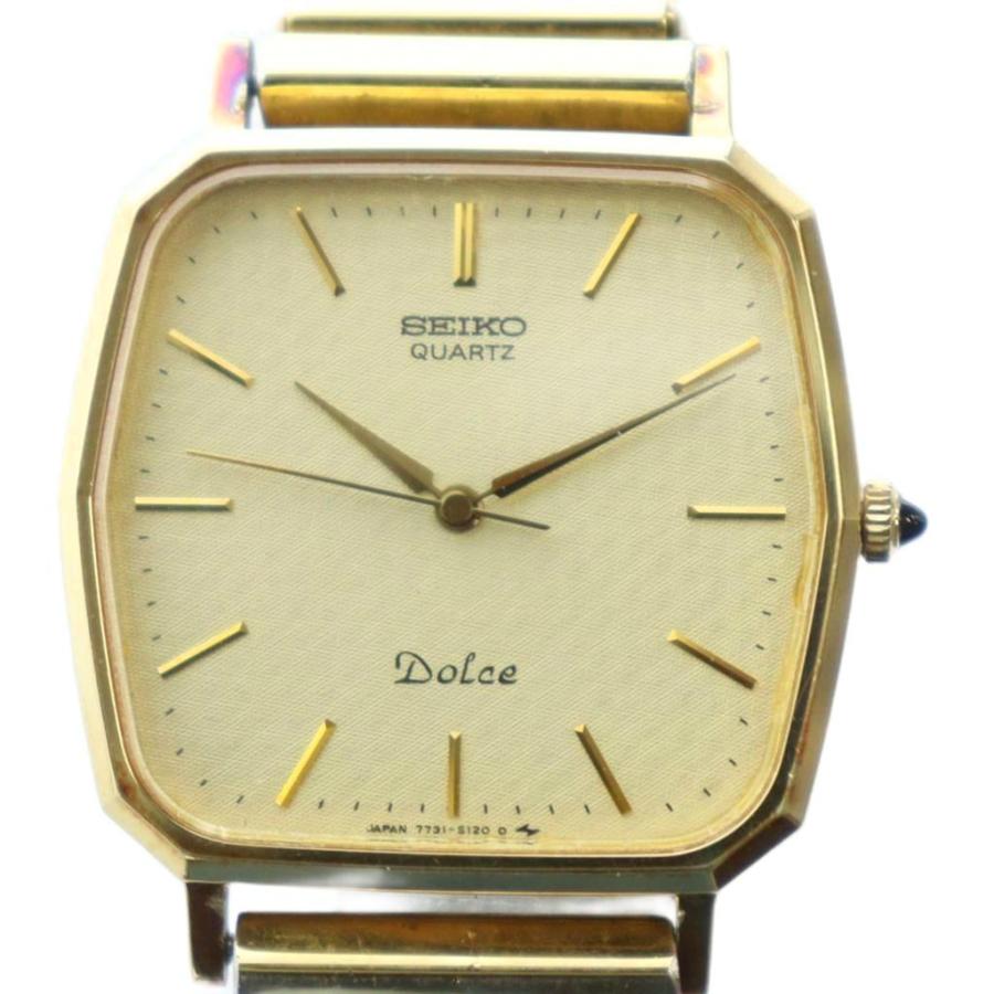SEIKO Dolce ゴールド ブラック腕時計 7731-5120 セイコー SEIKO Dolce ドルチェ 7731-5120 腕時計 ウォッチ クォーツ