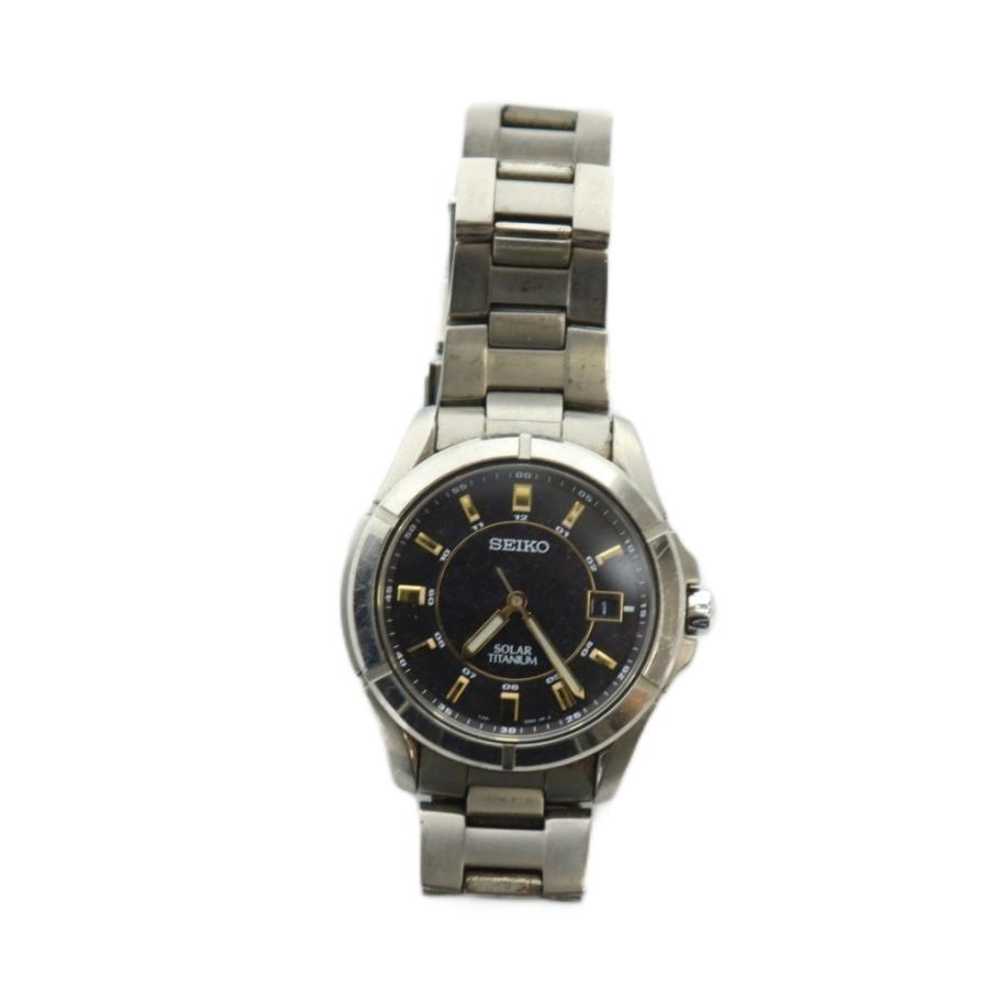 SEIKO v145-0AX0 腕時計 ウォッチ ソーラー 黒文字盤 セイコー SEIKO V145-0AX0 腕時計 ウォッチ ソーラー カレンダー付き