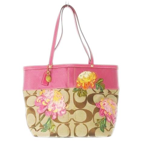 COACH（コーチ） トートバッグ キャンバス レザー 革 シグネチャー