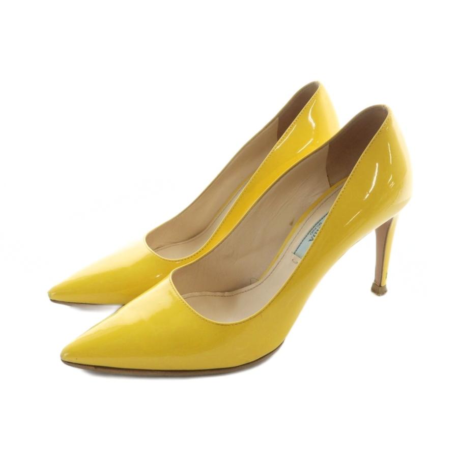 PRADA（プラダ） パンプス ハイヒール ロゴ ポインテッドトゥ エナメル