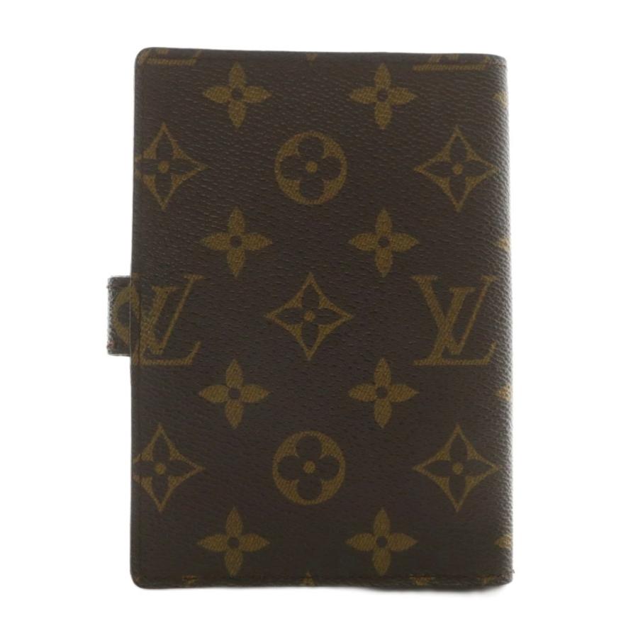 ルイヴィトン LOUIS VUITTON アジェンダ PM システム手帳カバー PVC レザー モノグラム 総柄 茶色 ブラウンの画像