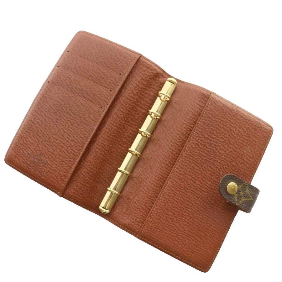 ルイヴィトン LOUIS VUITTON アジェンダ PM システム手帳カバー PVC レザー モノグラム 総柄 茶色 ブラウンの画像