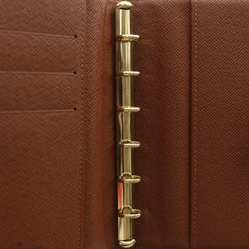 ルイヴィトン LOUIS VUITTON アジェンダ PM システム手帳カバー PVC レザー モノグラム 総柄 茶色 ブラウンの画像