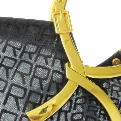 超美品 Roberta ロベルタ ディ カメリーノ がま口 ターンロック GP金具 レザー ハンド バッグ ブラック レディース r531 ROBERTA DI CAMERINO（ロベルタ・ディ・カメリーノ） 【ロベルタ