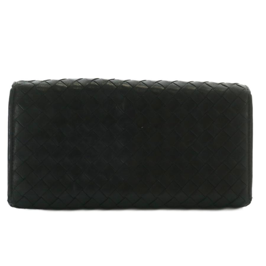 ✨美品　BOTTEGA VENETA 長財布 二つ折り イントレチャート　黒 BOTTEGA VENETA ボッテガヴェネタ 長財布 二つ折り レザー