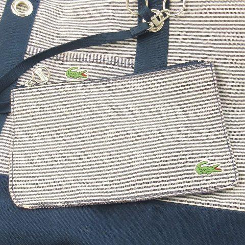 LACOSTE（ラコステ） トートバッグ ビーチバッグ キャンバス 帆布 