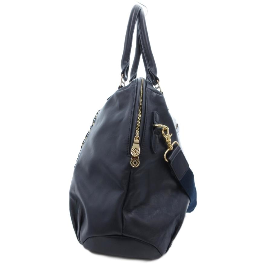 ムータ muta 8BAG トートバッグ ショルダー 2WAY レザー 皮革 紺