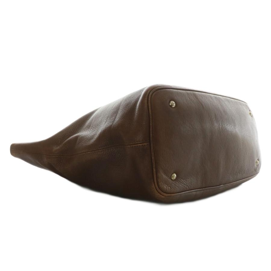Max Mara（マックスマーラ） トートバッグ ハンド レザー ロゴ 茶色