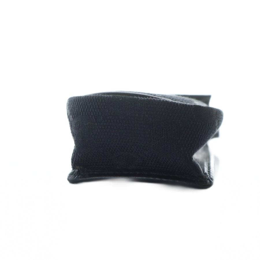 GUCCI GG ブラック　ポーチ　レザー　キャンバス　ロゴ GUCCI GG ブラックポーチレザーキャンバスロゴ