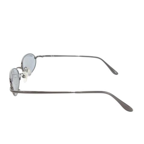 【中古】RAY BAN サングラス メタルフレーム オーバル ロゴ 49 19 130 ガンメタ ブルーカラーレンズ RB3150 レイバン RAY BAN サングラス メタルフレーム オーバル ロゴ 49 19 130