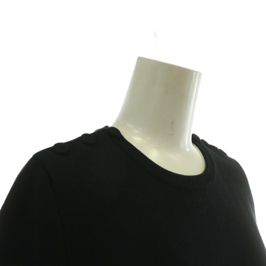 GUCCI（グッチ） ワンピース 半袖 ひざ丈 ロゴ XS 黒 ブラック /XZ