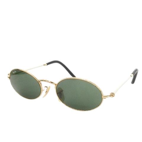 【中古】RAY BAN ヴィンテージ B&L サングラス メタルフレーム ラウンド ゴールドカラー グリーンカラーレンズ レイバン ヴィンテージ ゴールドフレーム グリーンレンズ サングラス