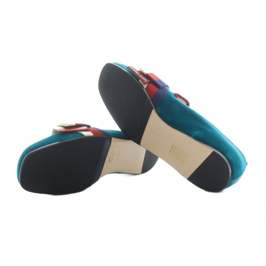 GUCCI グッチ パンプス チャンキーヒール ベロア素材 レッド 2025年