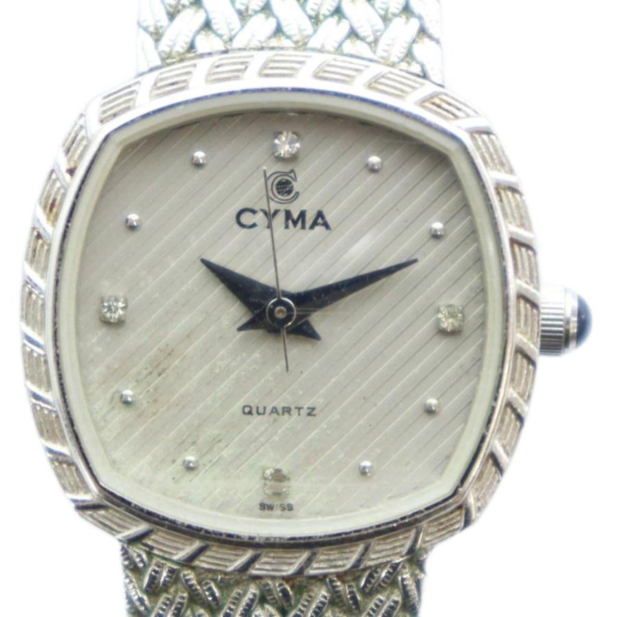 シーマ CYMA 616S 腕時計 ウォッチ クォーツ スクエア ロゴ ライン