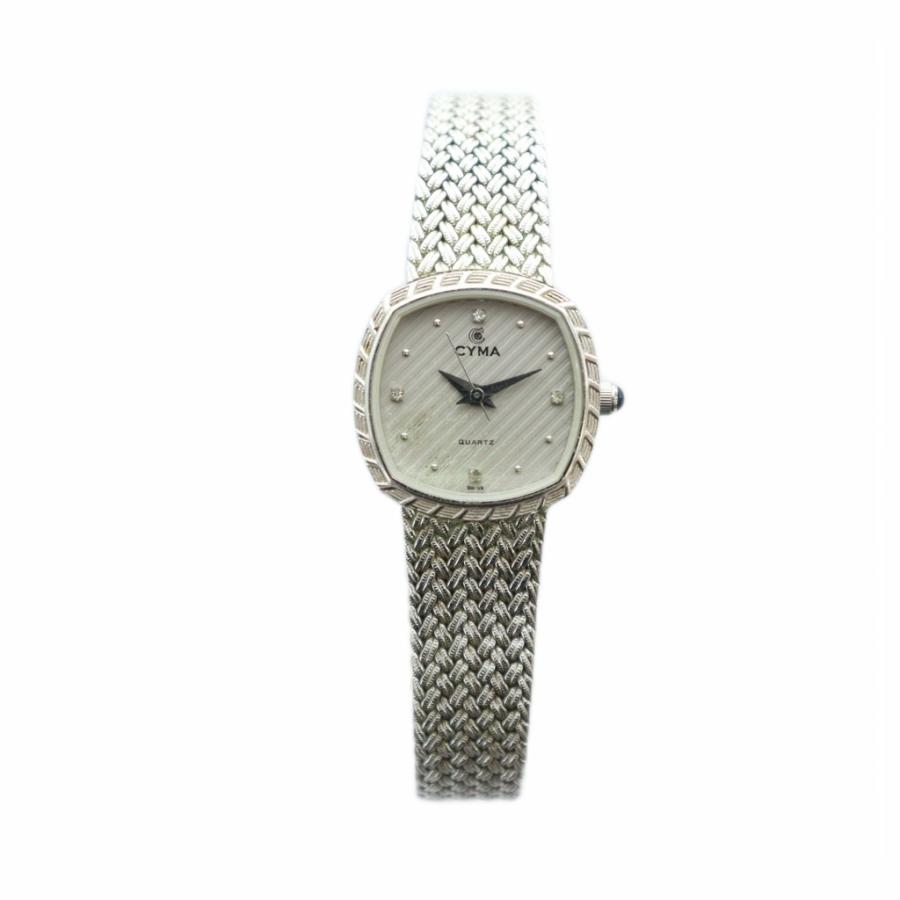 シーマ CYMA 616S 腕時計 ウォッチ クォーツ スクエア ロゴ ライン