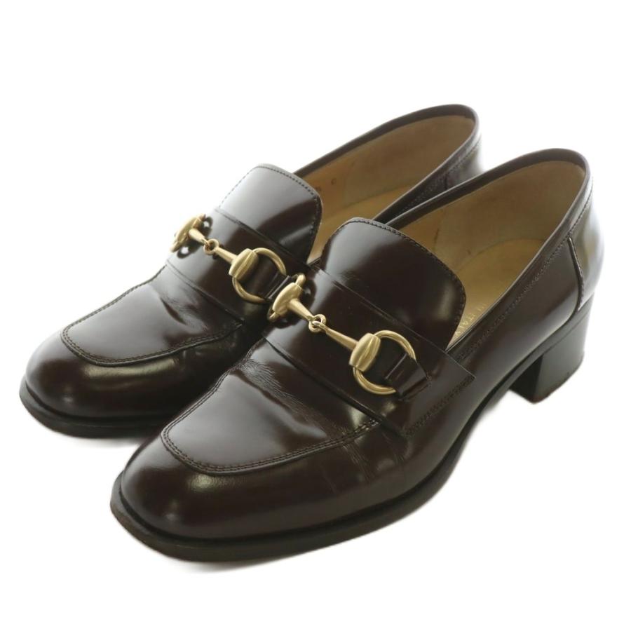 GUCCI（グッチ） ローファー パンプス レザー ラウンドトゥ チャンキー