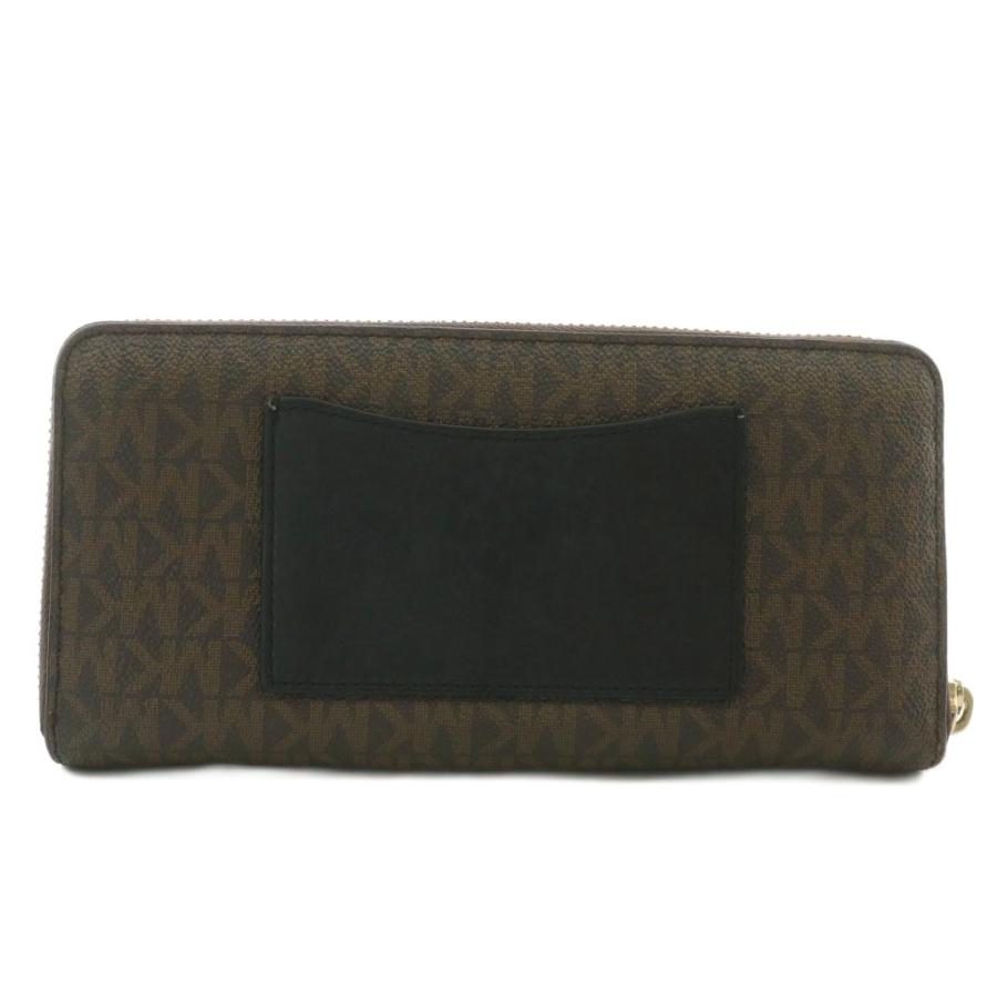 マイケルコース MICHAEL KORS 長財布 PVC レザー ラウンドファスナー