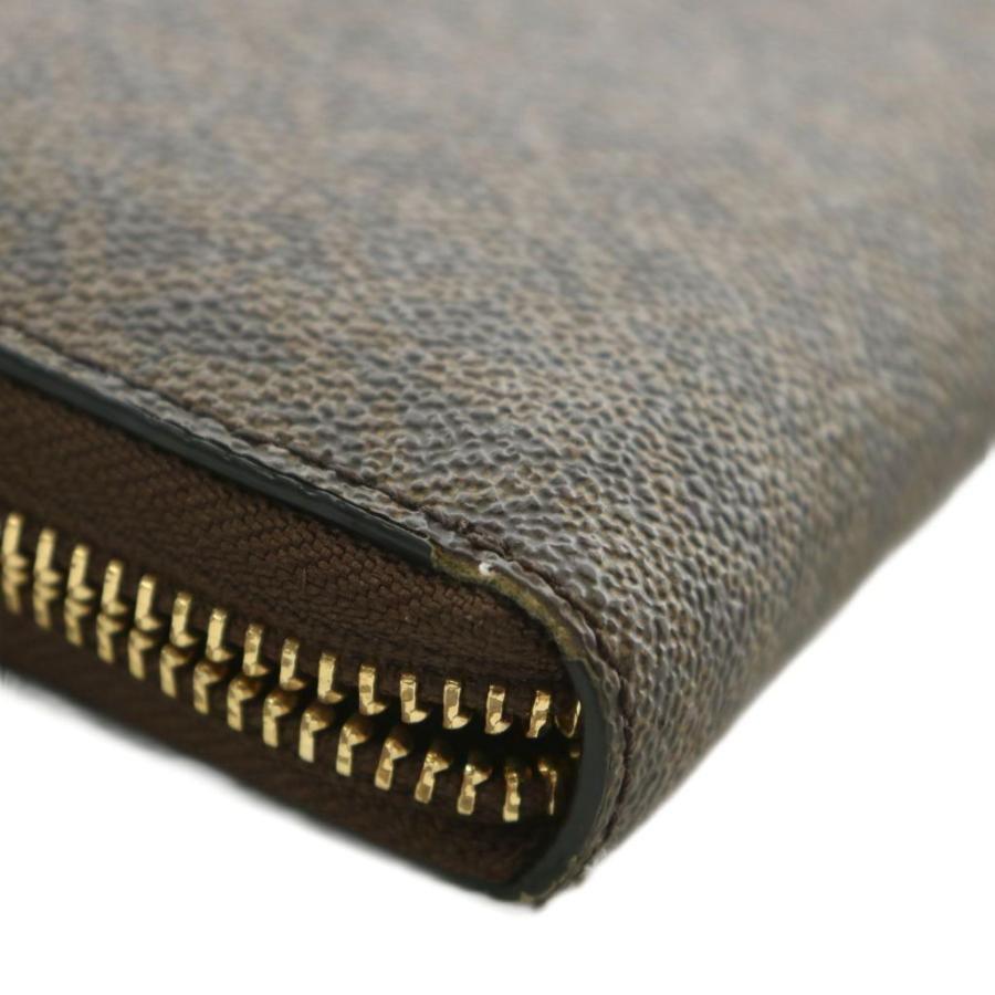 マイケルコース MICHAEL KORS 長財布 PVC レザー ラウンドファスナー