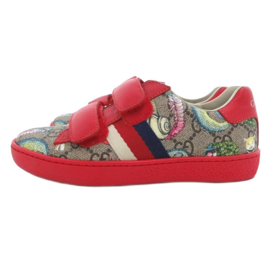 GUCCI 人気 ベルクロシューズ ネイビー/グレー キッズ 20.5cm GUCCI