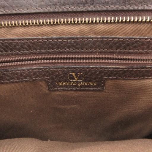 【中古】ヴァレンティノ ガラヴァーニ VALENTINO GARAVANI ロゴ クラッチバッグ セカンド レザー 本革 茶 ブラウン ヴァレンティノ ガラヴァーニ VALENTINO GARAVANI ロゴ クラッチバッグ