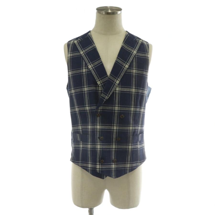 【中古】グローバルスタイル カイザー Global Style KAISER Tollegno トレーニョ生地 3ピース スーツ セットアップ 紺 グローバルスタイル カイザー Global Style KAISER Tollegno 1900