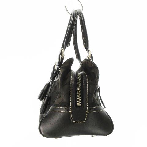 COACH（コーチ） ハンドバッグ ミニボストン キャンバス レザー 革