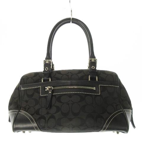 COACH（コーチ） ハンドバッグ ミニボストン キャンバス レザー 革