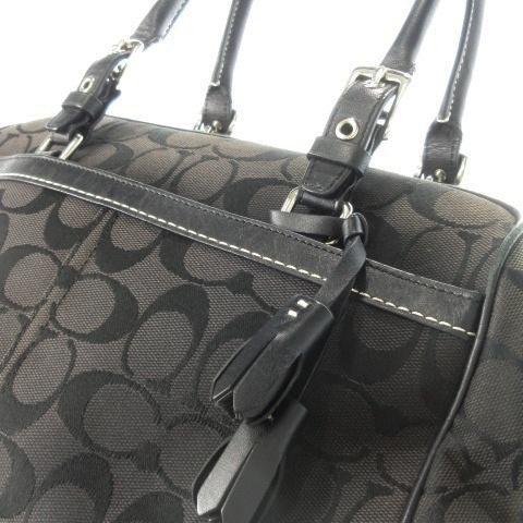 COACH（コーチ） ハンドバッグ ミニボストン キャンバス レザー 革