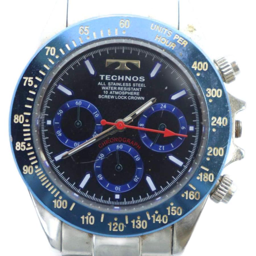 テクノス TECHNOS ジャンク品 TSM401 腕時計 ウォッチ クォーツ クロノ 