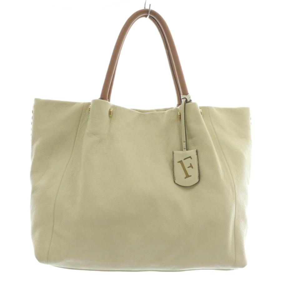 FURLA（フルラ） ハンドバッグ トート レザー マグネット ロゴ