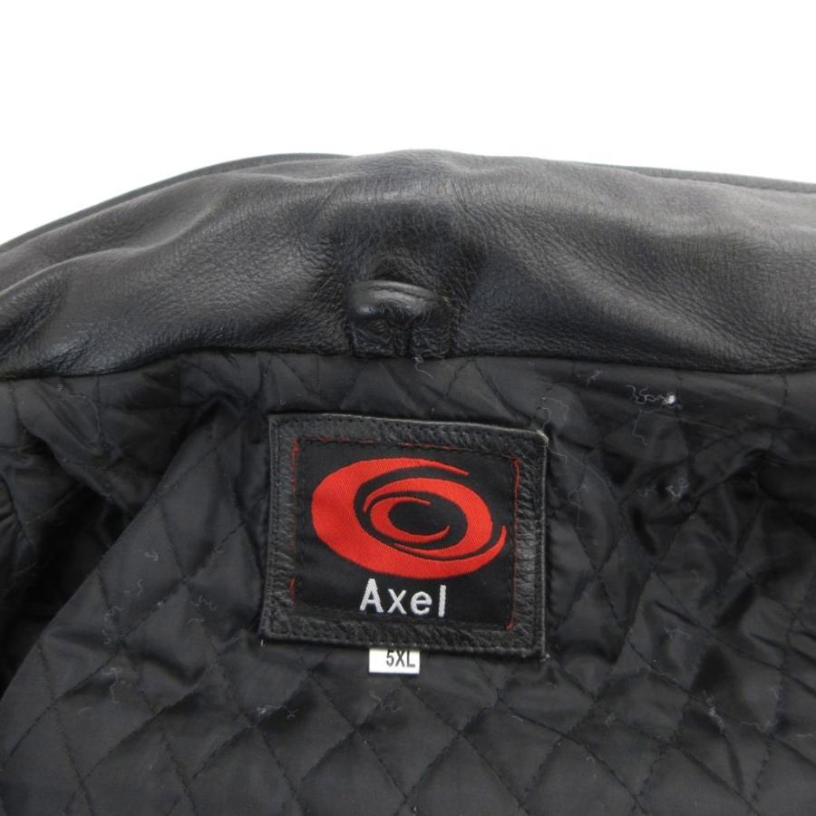 AXEL ダブル ライダースジャケット 牛革 レザー 5XL 黒 ブラック /UO